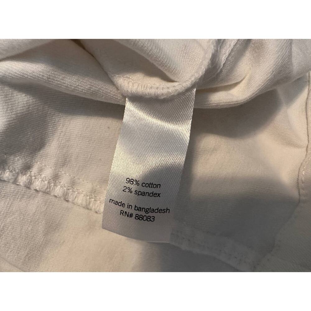 SO White Large Dress Belted Sleeveless Button Front Cotton Spandex Stretch - Picture 9 of 10